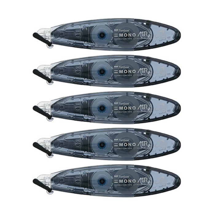 톰보 모노에어5 펜타입 수정테이프 5mm x 6m, CT-PAX5C11(블랙), 5개