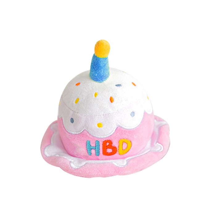 바잇미 강아지 생일파티케이크 모자 장난감, 혼합색상, 단일상품 바잇미 강아지 생일파티케이크 모자 장난감, 혼합색상, 단일상품