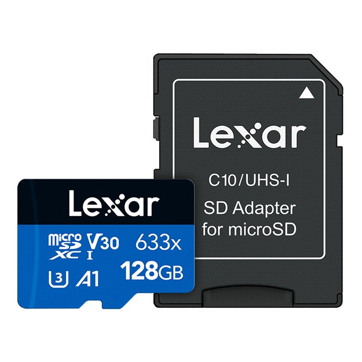 렉사 메모리 카드 SD 마이크로 고프로 블랙박스 HighPerformance microSDXC UHSI 633배속, 128GB