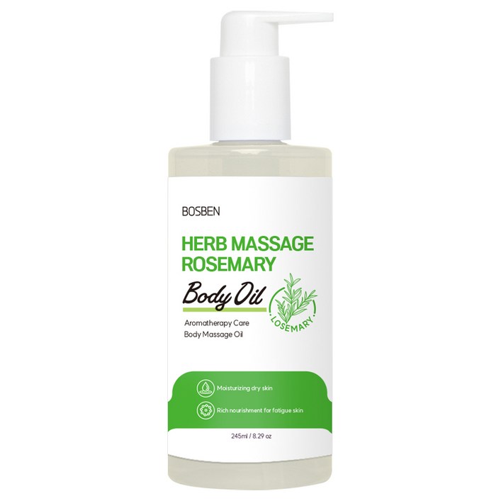 보습엔 허브 마사지 바디오일 로즈마리향, 245ml, 1개