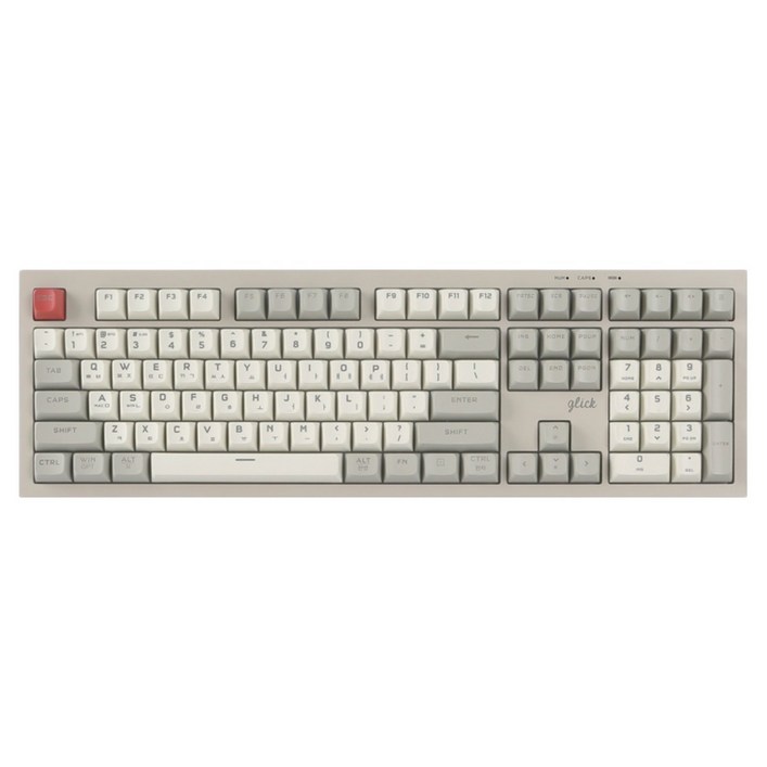 지클릭커 오피스프로 사일런스 무소음 무선 블루투스 키보드, 레트로 카푸치노 RC1, WK50 108키, 제조사축