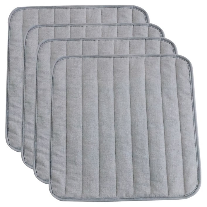 까사베르데 코빈 누빔 면 논슬립 방석 4p