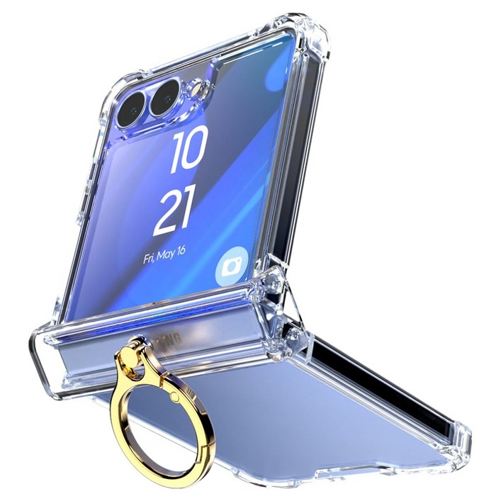 구스페리 클리어 커버 with 링 힌지보호 풀커버 휴대폰 케이스