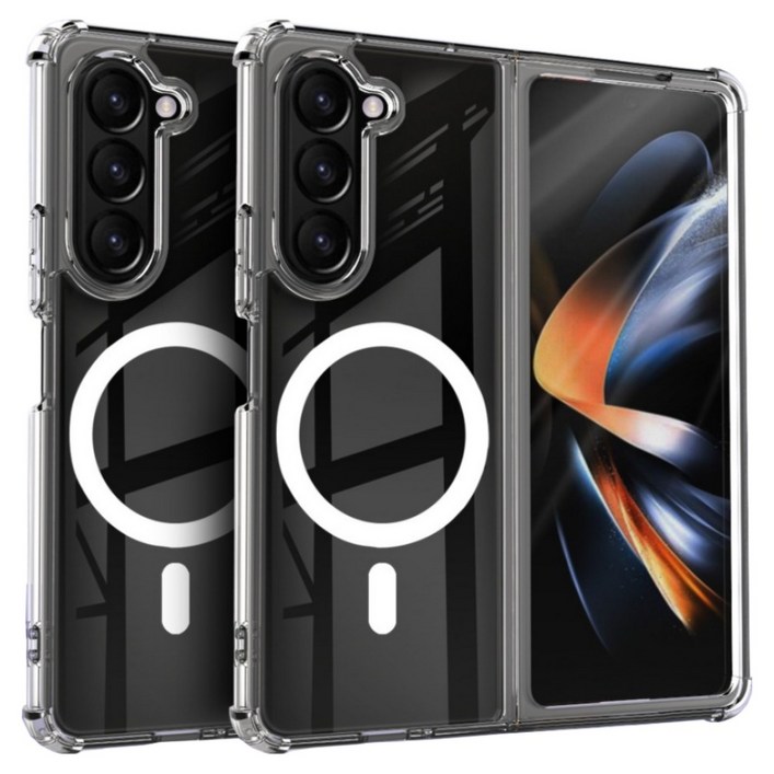 바우아토 투명 마그네틱 맥세이프 호환 변색 방지 휴대폰 케이스