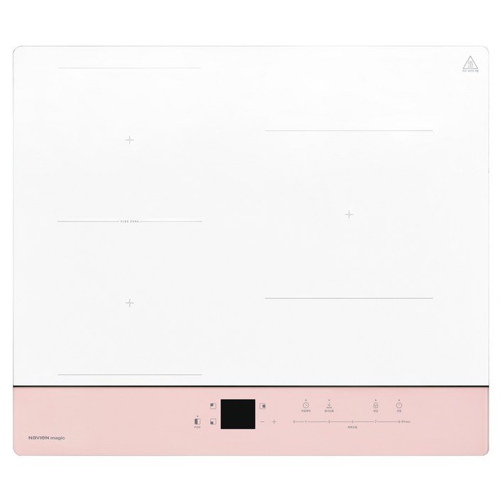 나비엔매직 인덕션 2분할 전기레인지 3구 화이트  로즈핑크, ERI3663AF, 빌트인