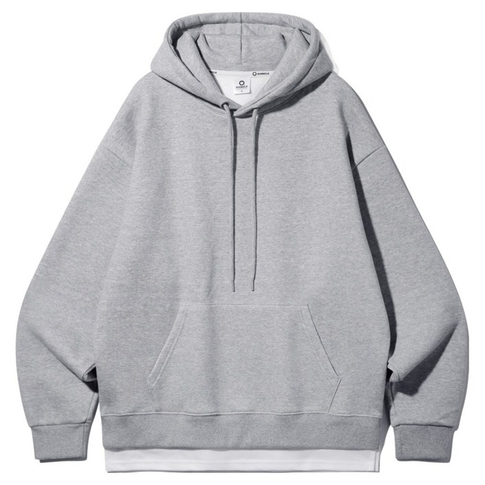 앨빈클로 남녀공용 더블코튼 레이어드 오버핏 후드티 AVH885