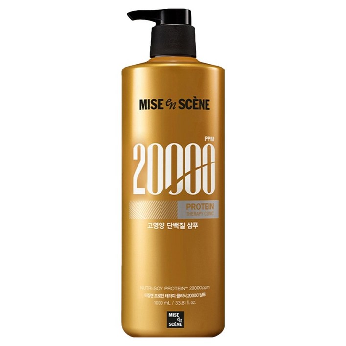 미쟝센 프로틴 테라피 클리닉 20000 단백질 고영양 약산성 샴푸 프루티플로럴향, 1L, 1개