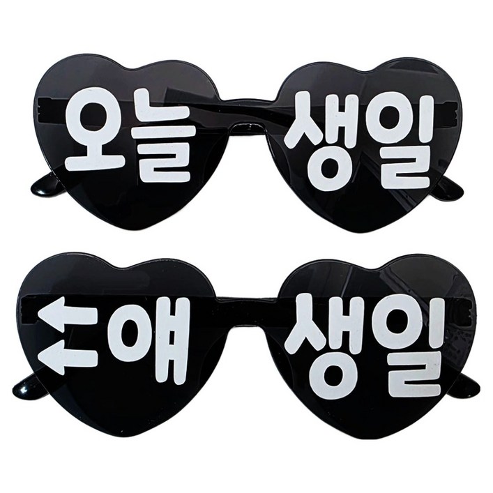 오늘생일 안경 2종 세트