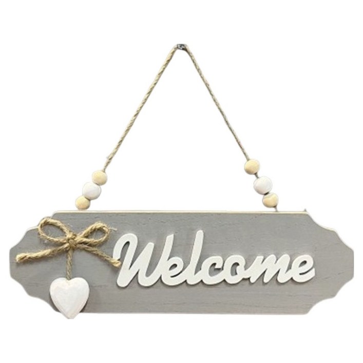 더플로우커머스 따뜻감성 우드 웰컴 도어사인 장식