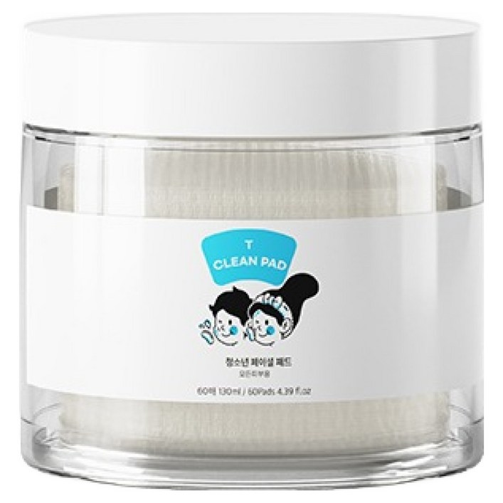 와프랩 사춘기 청소년 클렌징 수분 패드 60매, 1개, 130ml