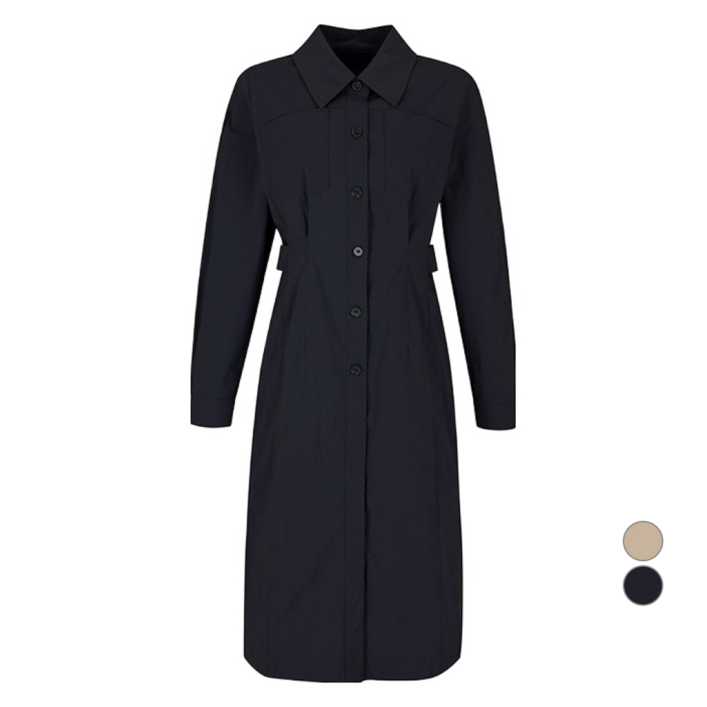 숲 여성용 아웃포켓 블루종 셔츠형 원피스 SA3OP87