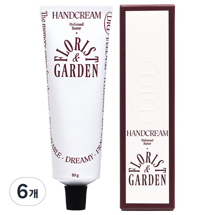오디드 퍼퓸드 버터 핸드크림 플로리스트가든, 50g, 6개