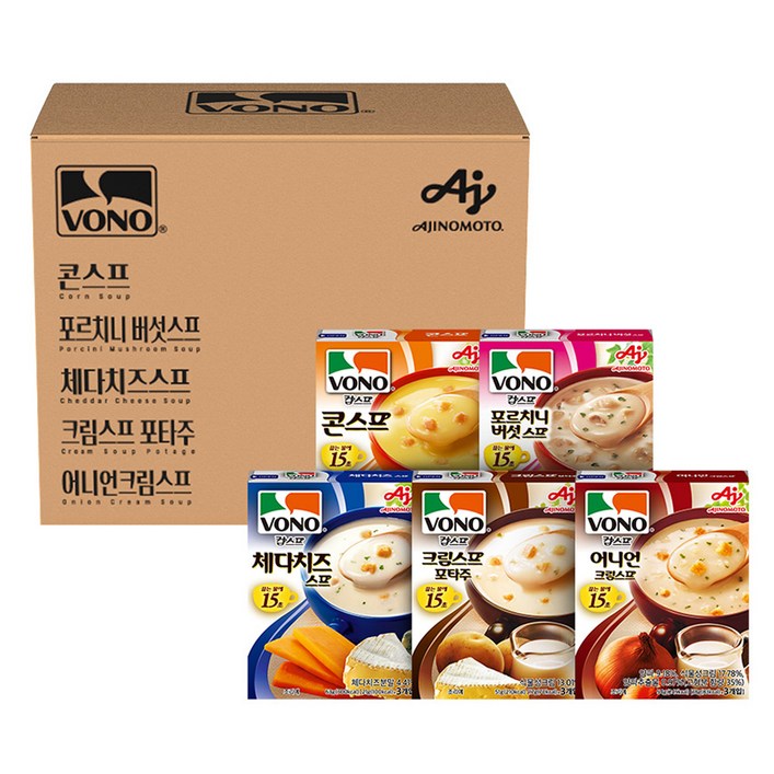 보노 스프 5종 세트, 57g, 1세트 보노 스프 5종 세트, 57g, 1세트