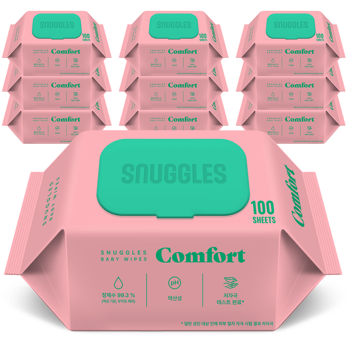스너글스 컴포트 유아용 저자극 아기물티슈 캡형