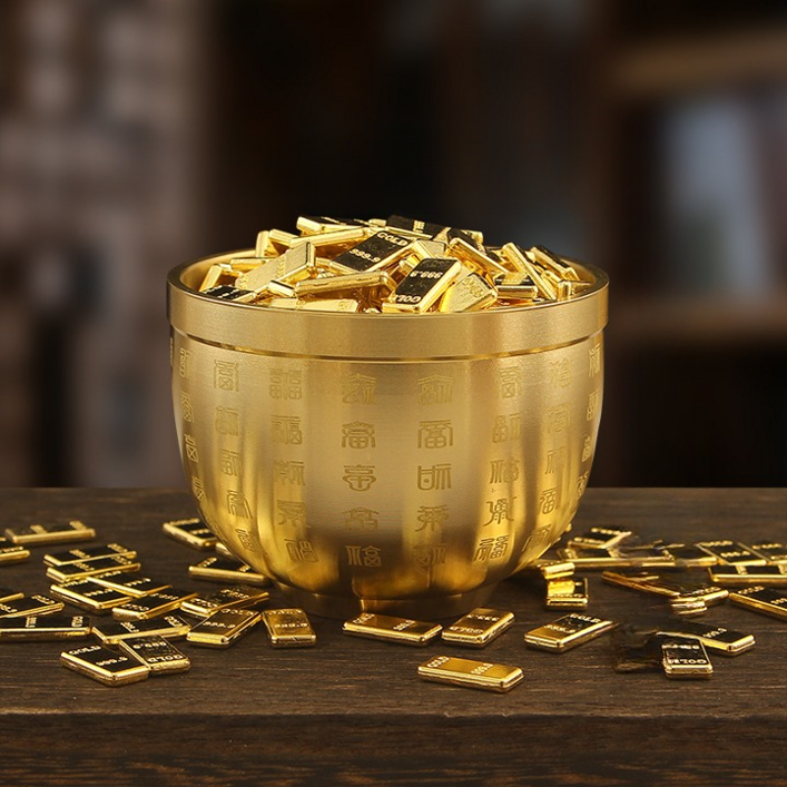 살림만렙 금전운 부르는 금괴 보물단지 미니어쳐 풍수 인테리어 소품
