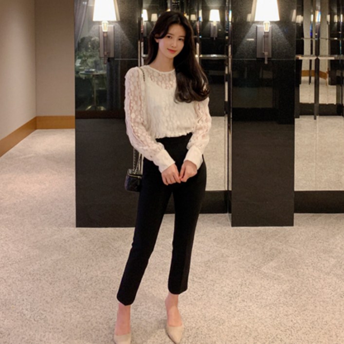 베니토 여성용 라이프 쫀득 완벽핏 슬림 스트레이트 팬츠