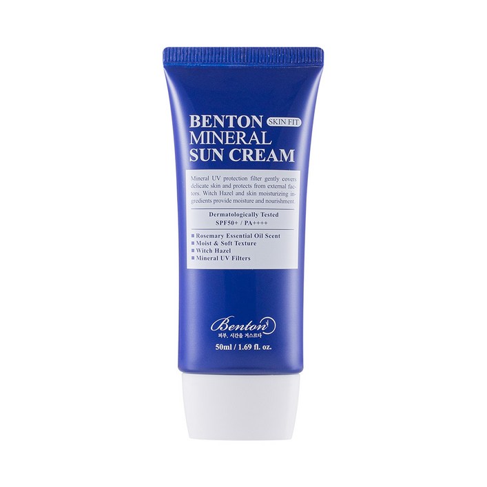 벤튼 스킨핏 미네랄 선크림 SPF50 PA, 50ml, 1개