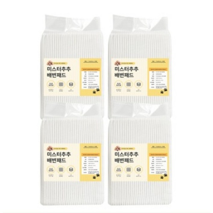 미스터추추 강아지 배변패드 45g, 50개입, 4개