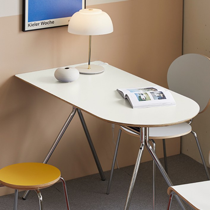 16피스 미드센츄리 반원형 식탁