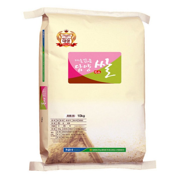 담양농협 대숲맑은 담양쌀(새청무쌀) 10kg 특등급 단일품종