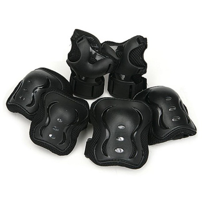 303 보호대세트 유아동 손바닥 무릎 팔꿈치 3종 세트 인라인 보호대 아동용 주니어 성인용 자전거 인라인 스케이트보드 킥보드 보호장비 보호대세트, 블랙_130119