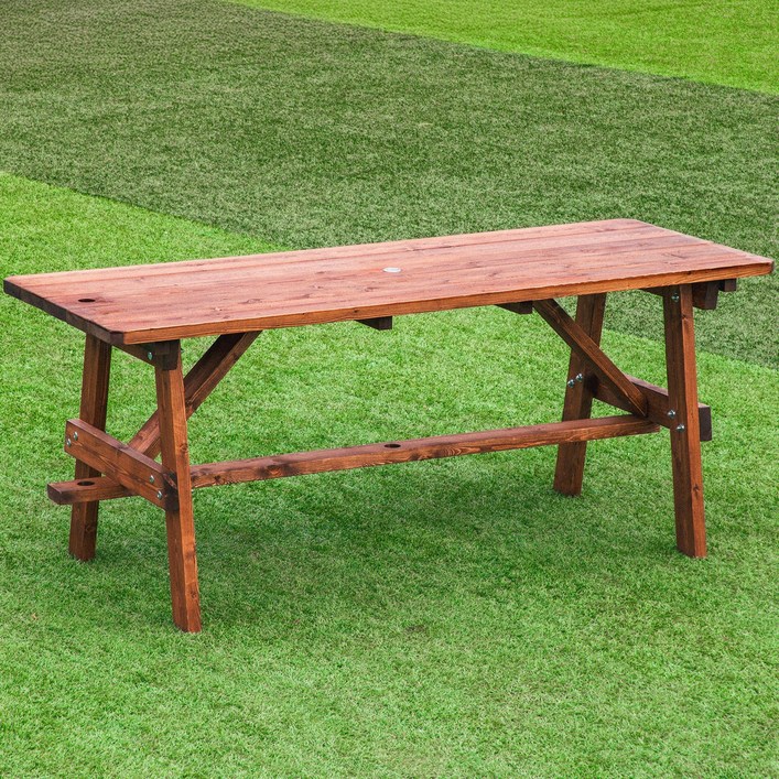 엉클트리 100 통원목 야외 테이블 튼튼한 볼트락 체결