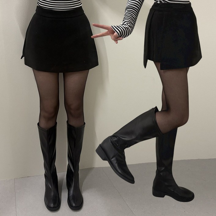 VANANA2 옆트임 모직 미니스커트 치마바지 숏팬츠