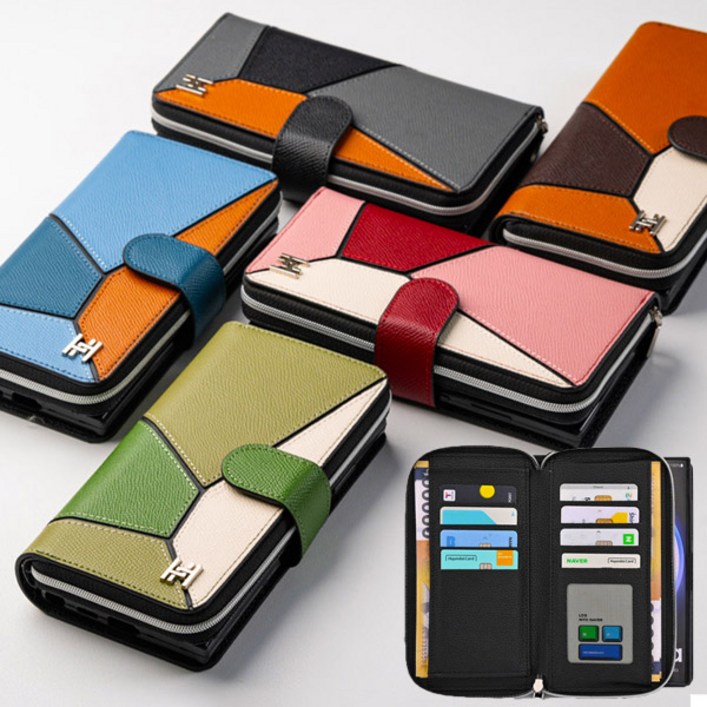 갤럭시 S20 플러스 지갑 케이스 천연 가죽 패턴 지퍼 월렛 콤비 휴대폰 다이어리