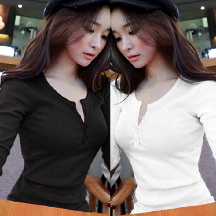 로로스키니 여성 티셔츠 11 슬림핏 긴팔 데일리 여자 기본 티