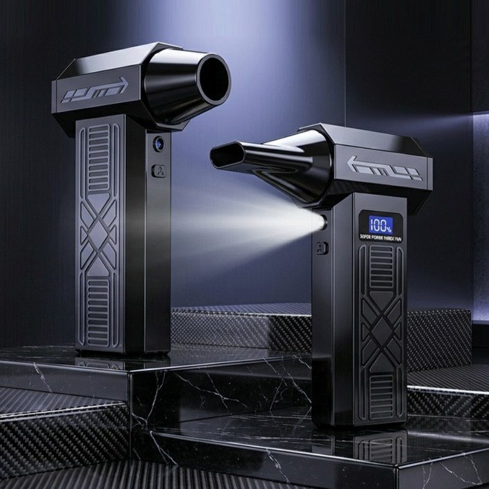 HUIJII 하이파워 190000RPM 무선 포터블 멀티 에어건, P90, 블랙