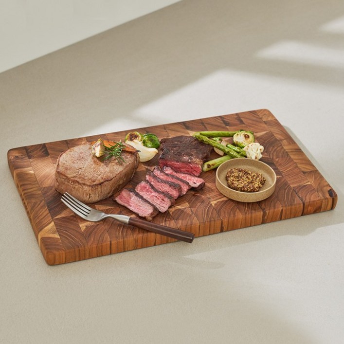 강키친몰 엔드그레인 티크 나무도마, 1개