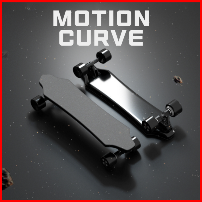 [모션커브] 안전한 전동 스케이트보드 입문용 롱보드 리모컨 전기 출퇴근 보드 원격 전동휠, 1개