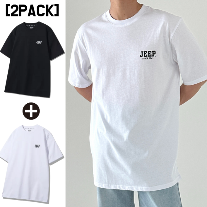 국내매장판AS가능 25SS JEEP 지프 반팔티 반팔 티셔츠 남성 여성 남녀공용 커플 신상 JP2452