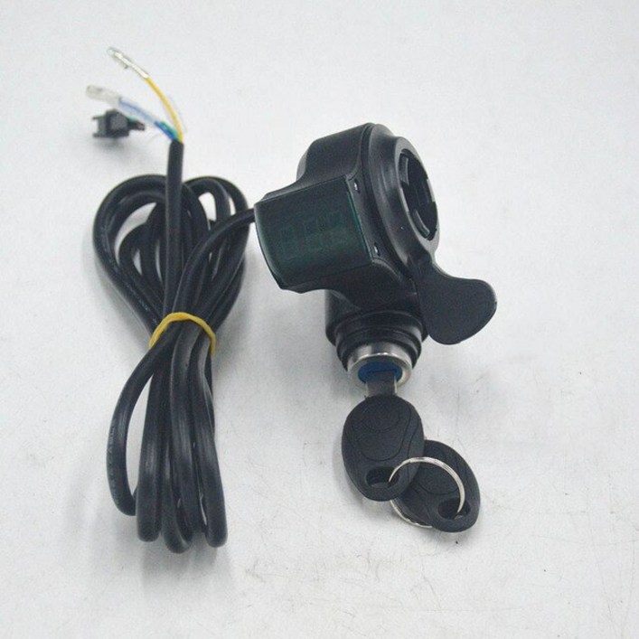 컨트롤러 스로틀 겸용 전동 경량 24V72V 전압에 적용 LCD 디지털 디스플레이 전기 자전거용 손가락 엄지, 01 black, 한개옵션1