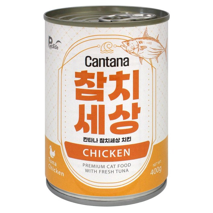 칸타나 참치세상 400g 대용량 고양이간식 고양이캔, 24개, 400g, 치킨