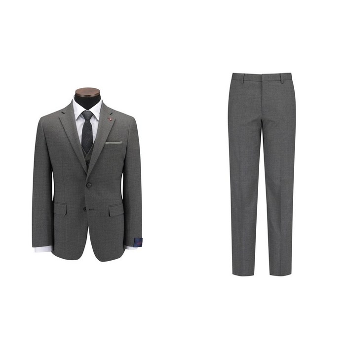 코오롱패션 브렌우드 남성 가을겨울 그레이시베이지 울 혼방 스판 슬림핏 정장 세트 수트