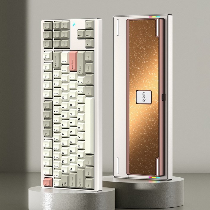 국내정품 WOB 크러쉬80 리부트 상옵 VIA 코코아축 풀 알루미늄 기계식 게이밍 키보드 실버