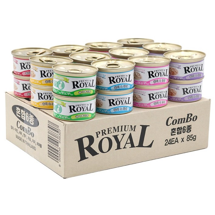 프리미엄 로얄 24개입 고양이 캔 간식 통조림 7가지맛, 85g, 24개, 프리미엄 로얄