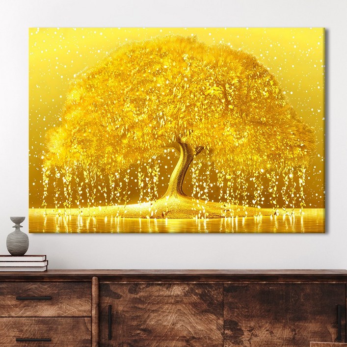 인메이블 황금 골드 돈들어오는 돈나무 그림 액자 거실 복도 인테리어 개업 집들이 선물