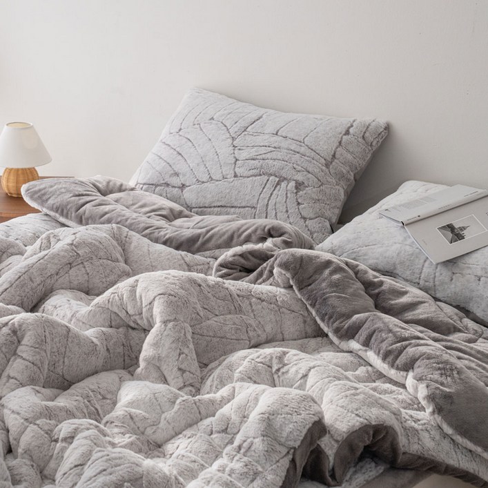 도르리 슈가 15mm 장모 극세사 겨울 차렵이불 침구세트