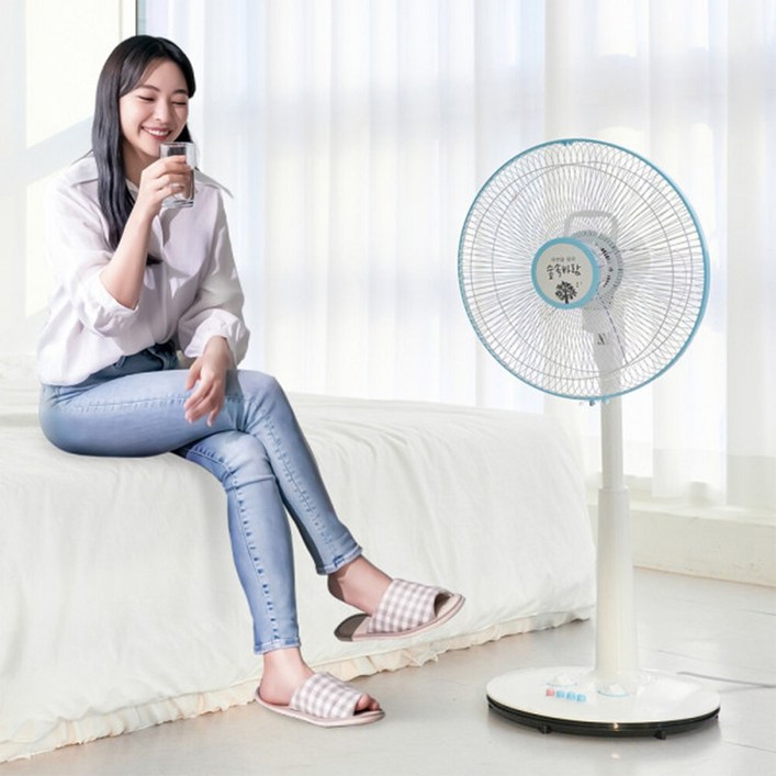 자연을 담은 숲속바람 저소음 5엽 스탠드 선풍기
