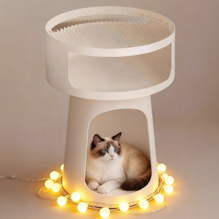 엠티링크 다용도 수납형 사이드 테이블 철제 2단 숨숨집 원형 협탁 침대 거실 소파 쇼파 침실 책상 식탁, 화이트