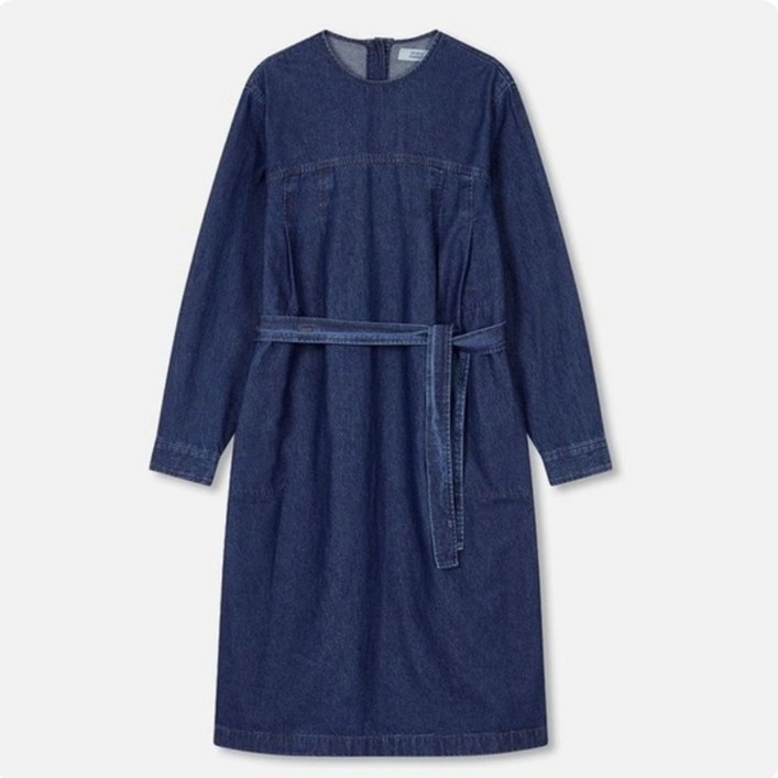 스튜디오 톰보이 웨이스트 스트랩 데님 튜닉 원피스 9105341107 329086