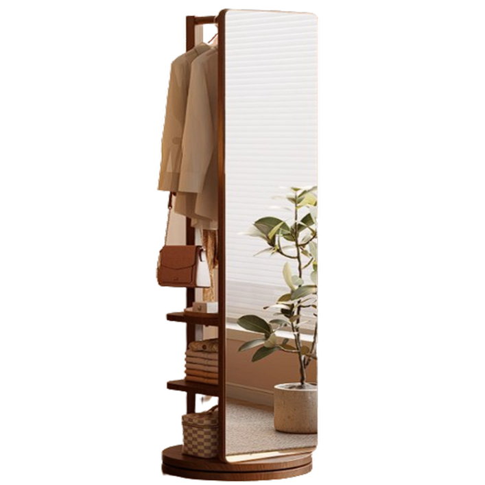 로미제르 대형 전신거울 스탠드 원목 이동식 거울, 3. 다크브라운