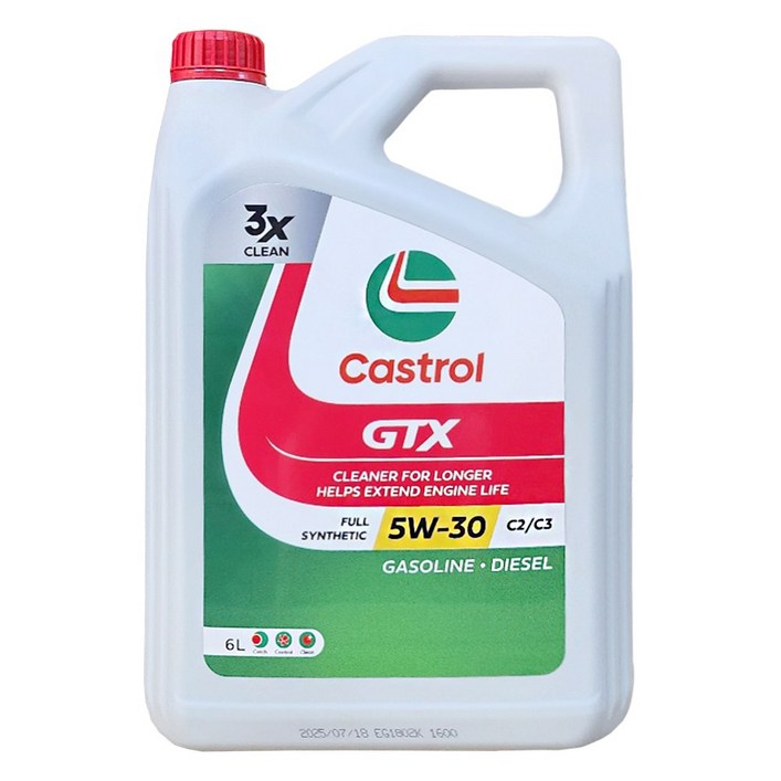 castrol 캐스트롤 GTX 5W30 C3 SN 엔진오일 가솔린 디젤 LPG 겸용, 1개, 캐스트롤GTX 5W306L
