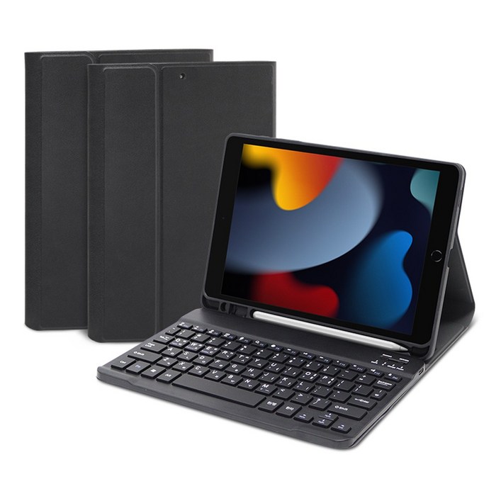 데이웍스 아이패드 8세대 9세대 블루투스 키보드 케이스 DNTKBS01 IPD9BK 교육청 디벗 학교, 단품, 1개