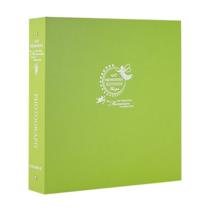 이콘앨범 바인더 백지접착50매 사진 포토, 04.솔리드연두
