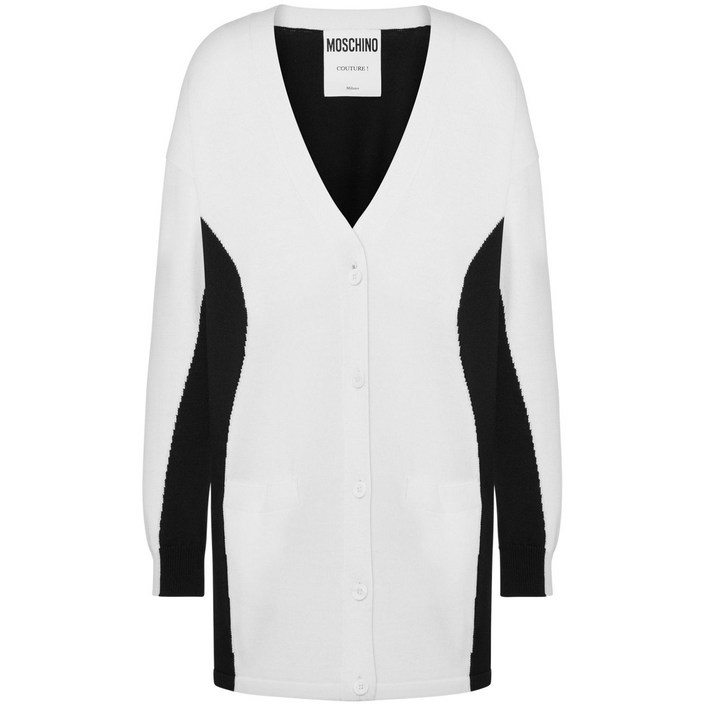 모스키노 V넥 투톤 가디건