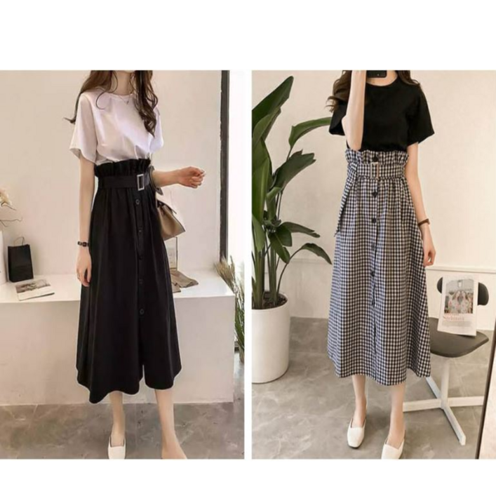 플루움 여름 투피스 롱 치마 하객룩 원피스