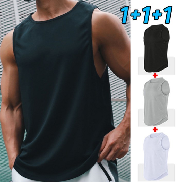 차쿠 남성 여름 헬스 나시 민소매 총3개